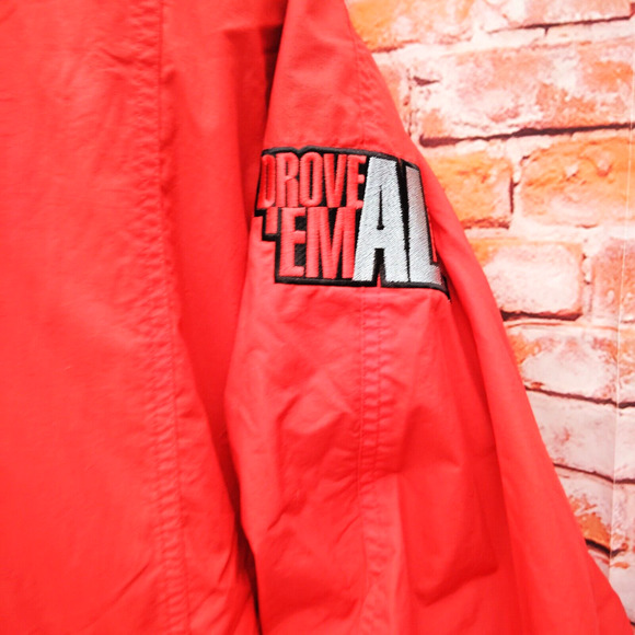 Vantage Anorak Jacket Red 1/2 Zip Red Windbreaker Men's XL Vintage - Picture 6 of 6